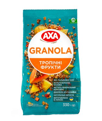 Гранола AXA хрустящая с тропическими фруктами 330 г (4820237692528) VZ000078699F фото