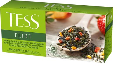 Чай TESS Flirt Зелений з полуницею пакетований 25 x 1.5 г (4823096801803) VZ000024022F фото