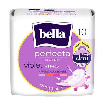 Гігієнічні прокладки Bella Perfecta Ultra Violet Deo Fresh 10 шт (5900516306038) VZВ00190040NF фото