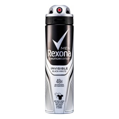 Антиперспирант-аэрозоль Rexona Men Invisible on Black + White Clothes 150 мл (8712561534444) VZВ00309279NF фото