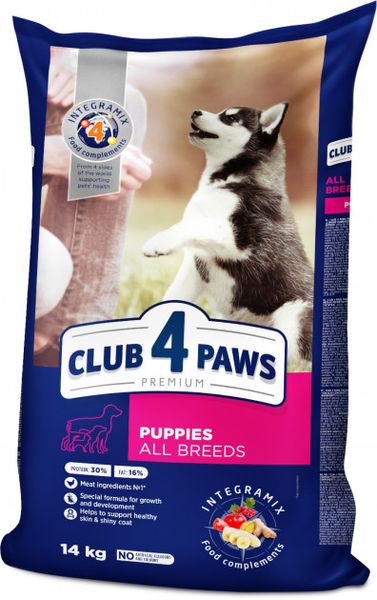 Сухой корм Club 4 Paws Premium для щенков с высоким содержанием курицы 14кг.(4820083909696) VZ000028167F фото