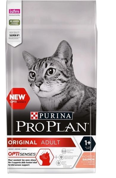 Сухой корм PRO PLAN Original Adult 1+ для взрослых кошек, с лососем 1.5 кг (7613036508193) VZ000076781F фото