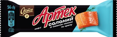 Вафли Свиточ Артек соленые со вкусом лосося и укропа 56 г. (8445290683540) VZ000078290F фото