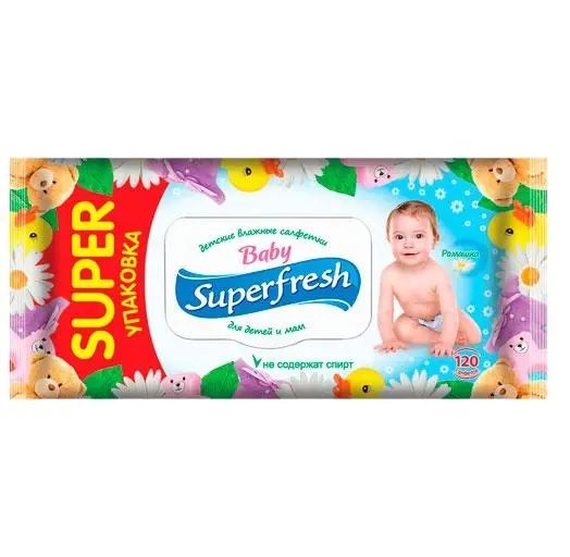 Влажные салфетки Super Fresh для детей и мам с клапаном 120 шт. (4823071619010) VZВ00143556NF фото