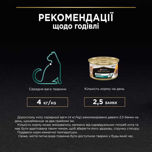 Влажный корм PRO PLAN Adult для взрослых кошек, кусочки в паштете с курицей 85 г (8445290173218) VZ000077126F фото