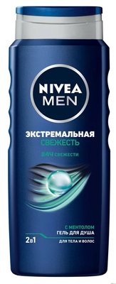 Гель для душа Nivea Men Экстремальная свежесть 2в1 для тела и волос с ментолом 500 мл (4005900845993) VZВ00282125NF фото