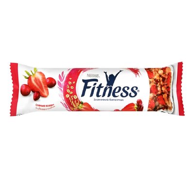 Батончик Fitness Nestle Спелые ягоды клубники и клюква злаковая, 23.5 г (5900020030627) VZ000071468F фото