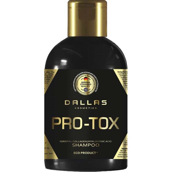 Шампунь для відновлення структури волосся Dallas Hair Pro-tox з колагеном і гіалуроновою кислотою 1 л (4260637723314) VZВ00283607NF фото