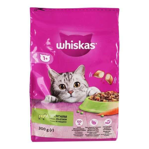 Сухой корм Whiskas для кошек с ягненком 300г.(5900951305719) VZ000076220F фото