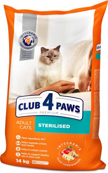 Сухой корм Club 4 Paws Premium для стерилизованных кошек 14 кг (4820083909665) VZ000028207F фото