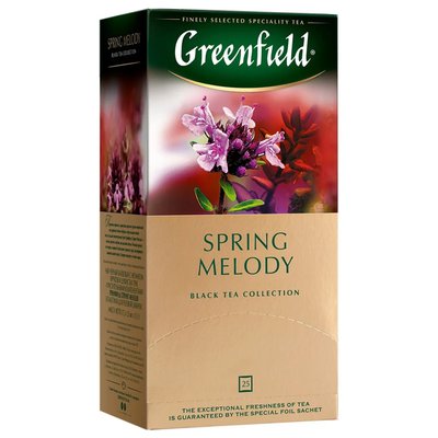 Чай Greenfield Spring Melody Чорний пакетований 40 х 1.5 г (4823096809922) VZ000073994F фото