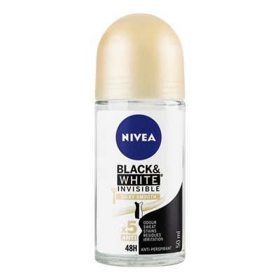 Дезодорант Nivea Черное и Белое Невидимый гладкий шелк шариковый 50 мл (42355625) VZВ00279729NF фото