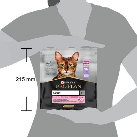 Сухой корм для кошек Purina Pro Plan Adult 1+ Delicate Digestion с чувствительным пищеварением, индейка 400 г (7613033568671) VZ000029928F фото