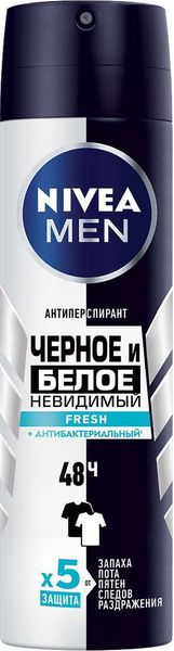 Дезодорант Nivea Men Черное и Белое Невидимый Fresh спрей 150 мл (4005900379313) VZВ00279731NF фото