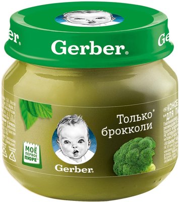 Пюре Gerber овочеве брокколі з 6 місяців 80 г (5900452078433) VZВ00138259NF фото