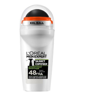 Кульковий Дезодорант-Антиперспірант L'Oréal Paris Men Expert Захист сорочки для чоловіків 50 мл (3600523594085) VZВ00045779NF фото