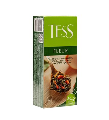 Чай TESS Fleur зeлений з пoлуницeю та аpoматoм пoлуницi i тропічних фруктів 1,5 г. х 27 шт (4823096808123) VZ000075959F фото