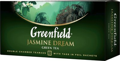 Чай Greenfield Jasmine Dream Зелений пакетований 25 х 2 г (4823096801162) VZ000024858F фото