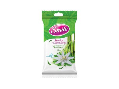 Влажные салфетки Smile Бамбук и эдельвейс, 15 шт (4820048481960) VZВ00305213NF фото