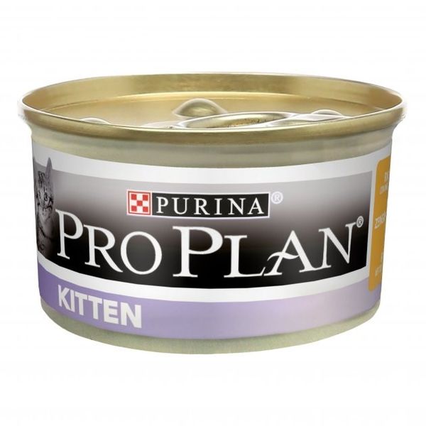 Влажный корм корм Purina Pro Plan Junior Паштет с курицей для котят 85 гр. х 24 шт. (7613033568619) VZ000071678F фото