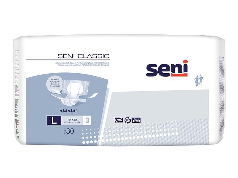 Подгузники для взрослых Seni Classic Large 30 шт. (5900516696412) VZВ00189851NF фото