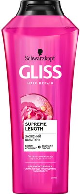 Шампунь Gliss Kur Supreme Length для довгого волосся, схильного до пошкоджень та жирності 400 мл (4045787436501) VZВ00045958NF фото