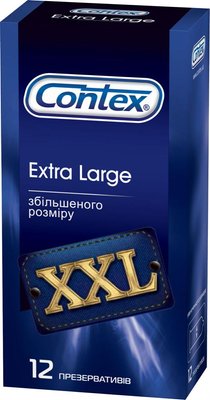 Презервативы латексные с силиконовой смазкой Contex Extra Large (увеличенного размера) 12 шт.(5060040302231) VZВ00147690NF фото