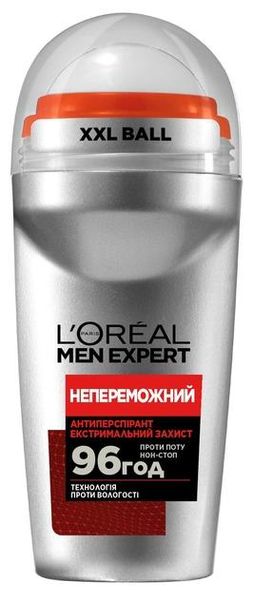 Шариковый Дезодорант-Антиперспирант L'Oréal Paris Men Expert Непобедим для мужчин 50 мл (3600523594160) VZВ00045774NF фото