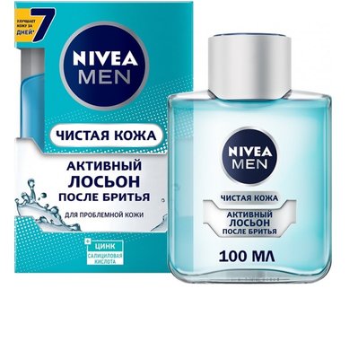 Лосьйон після гоління Nivea Men Чиста Шкіра з цинком і саліциловою кислотою 100 мл (4005900675415) VZВ00280146NF фото