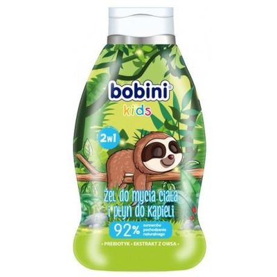Гель для душу і піна для ванни Bobini Kids Лінивець 2 в 1 660 мл. (5900931022896) VZ000062312F фото