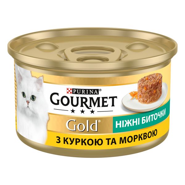 Влажный корм Gourmet С курицей и морковью. Нижние биточки 85 г. (7613035442207) VZ000076573F фото