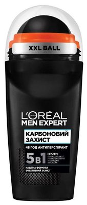 Шариковый Дезодорант-Антиперспирант L'Oréal Paris Men Expert Карбоновая защита для мужчин 50 мл (3600523594061) VZВ00045777NF фото