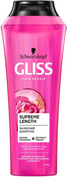 Шампунь Gliss Kur Supreme Length для длинных волос, склонных к повреждениям и жирности 250 мл (4045787436464) VZВ00045959NF фото