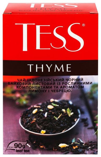 Чай TESS Thyme Черный с цедрой лимона, апельсина и тимьяном листовой 90 г (4823096800622) VZ000025005F фото