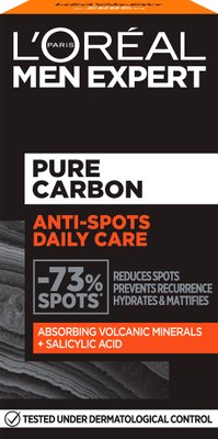 Крем для обличчя L'Oreal Paris Men Expert Pure Carbon Anti-Imperfection Moisturiser Зволожуючий 50 мл(3600523979318) VZВ00287556NF фото