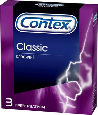 Презервативи латексні з силіконовою змазкою Contex Classic (класичні) 3 шт.(5060040300145) VZВ00141690NF фото