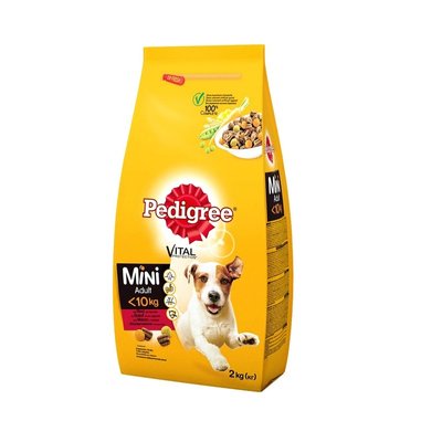 Сухой корм Pedigree Mini для взрослых собак Говядина и овощи 2 кг (5998749120927) VZ000074028F фото