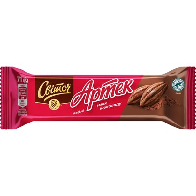Вафлі Світоч Артек зі смаком шоколаду 71г. (8445290306401) VZ000077828F фото