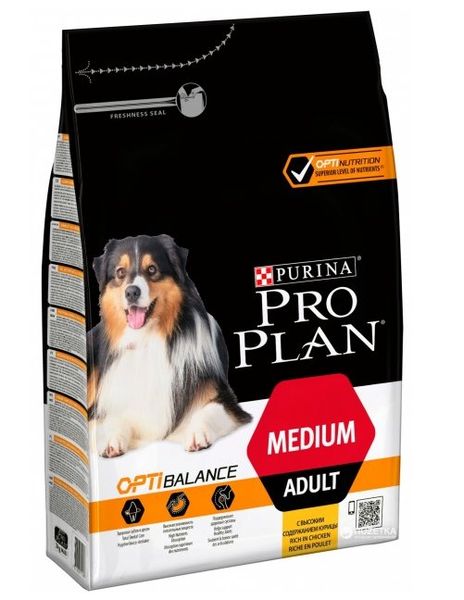 Сухой корм PRO PLAN Medium Adult 1+ Everyday Nutrion для взрослых собак средних пород, с курицей 3 кг (7613035114807) VZ000029953F фото