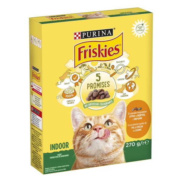 Сухой корм Purina Friskies Indoor для кошек 270 гр (7613035351820) VZ000071521F фото