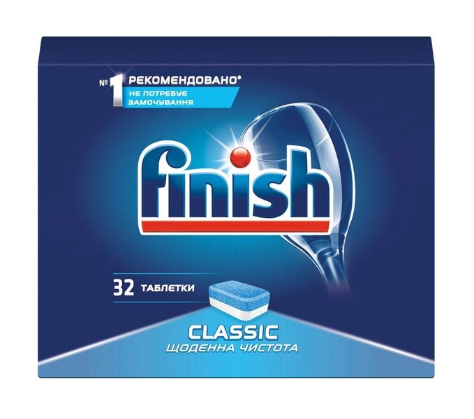 Таблетки для посудомоечных машин Finish Classic 32 шт (5900627066791) VZВ00299353NF фото