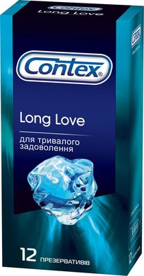 Презервативы латексные с силиконовой смазкой Contex Long Love (с анестетиком) 12 шт.(5060040302545) VZВ00147713NF фото