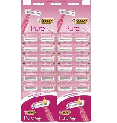 Набір бритв Bic Pure 3 Lady Pink без змінних картриджів Bic Pure 3 Lady Pink 24 шт (3086123395145) VZВ00191837NF фото