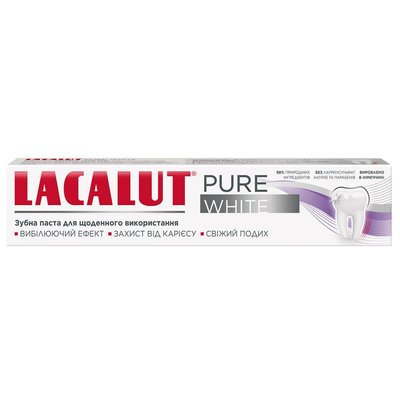 Зубна паста Lacalut Pure White 75 мл (4016369696767) VZВ00305370NF фото