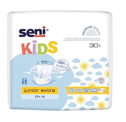 Подгузники Seni Kids Junior Extra 30 шт (5900516693176) VZВ00190009NF фото