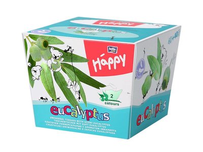 Хусточки паперові Bella Baby Happy Евкаліпт двошарові для дітей 40 + 40 шт. (5900516421496) VZВ00300255NF фото