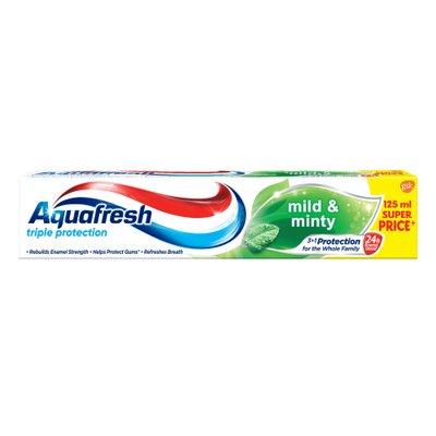 Зубна паста Aquafresh Потрійний захист освіжаюча - м'ятна 125 мл (5908311868447) VZВ00282156NF фото