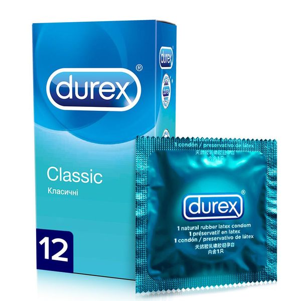 Презервативы латексные с силиконовой смазкой Durex Сlassic (классические) 12 шт.(5010232954243) VZВ00147652NF фото