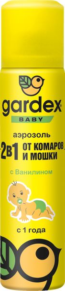 Аэрозоль против комаров и мошки Gardex Baby для детей от 1 года 80 мл (5904114080017) VZВ00293826NF фото