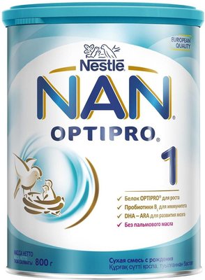 Суміш Nestle NAN 1 Optipro з олігосахаридом 2'FL для дітей з народж. 800 г (7613032405700) VZВ00099428NF фото